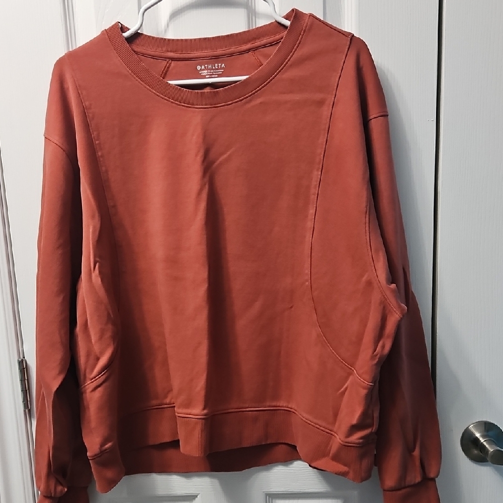 Athleta Sweatshirt Size Xl Color  Dark Dusty Pink